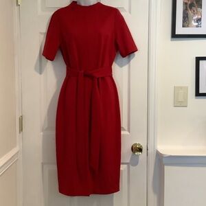 NWT ALEXIA ADMOR Red High Neck Classic Formal Cocktail Sophisticated Dress M